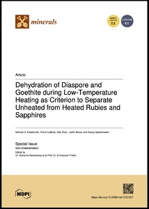 Dehydration of diaspore and goethite during low-temperature heating as criterion to separate unheated from heated rubies and sapphires